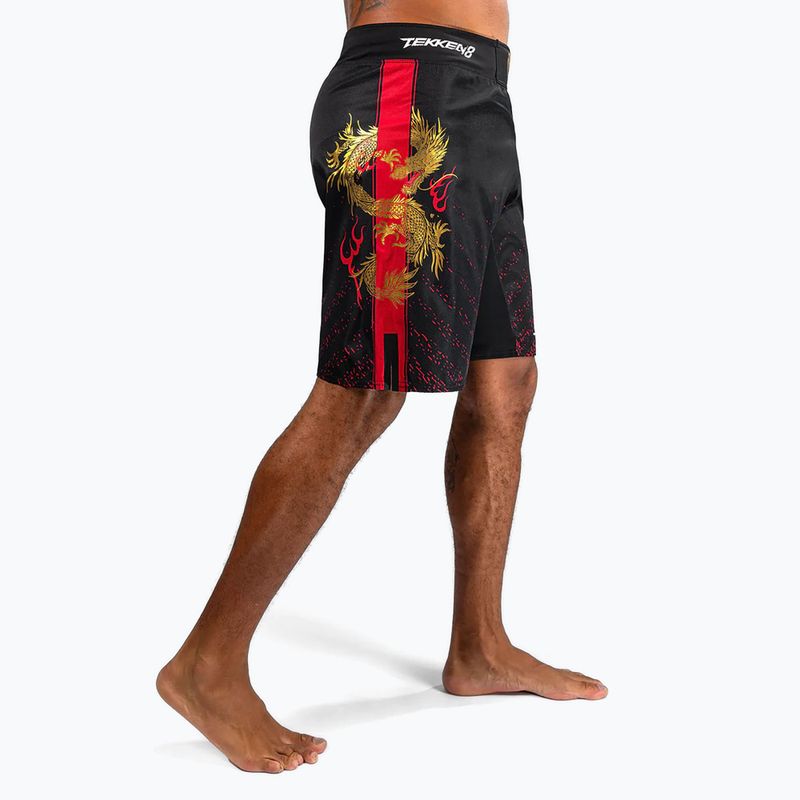 Vyriški treniruočių šortai Venum X Tekken 8 - Marshall Law Fight Shorts black/red/gold 4