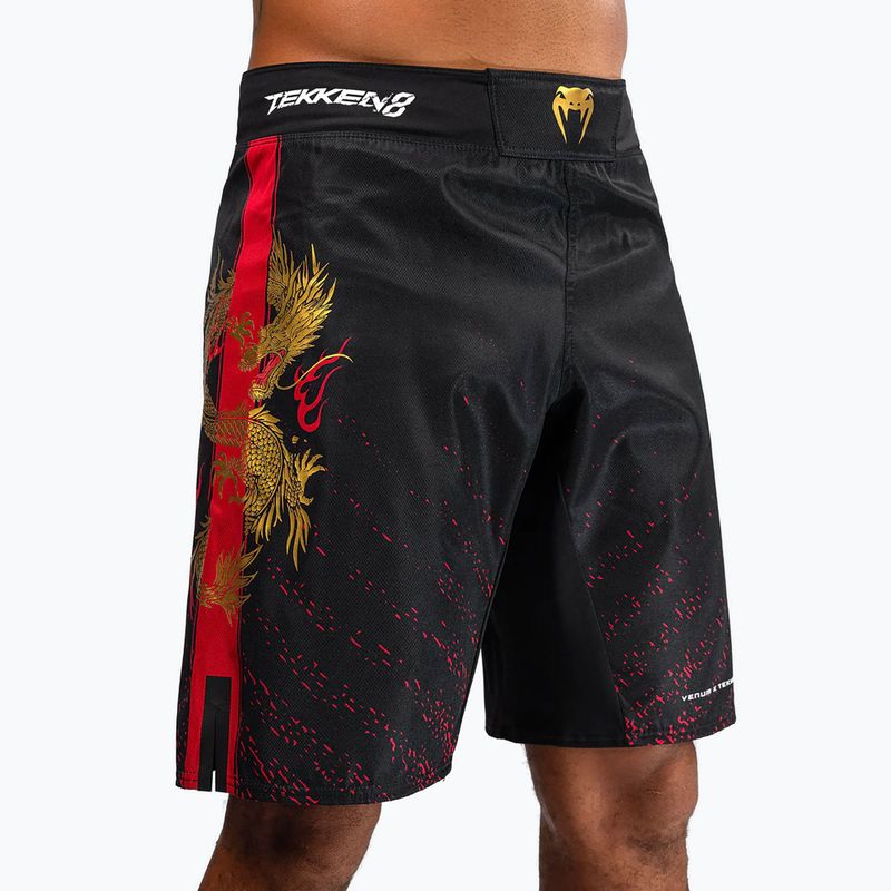 Vyriški treniruočių šortai Venum X Tekken 8 - Marshall Law Fight Shorts black/red/gold 5