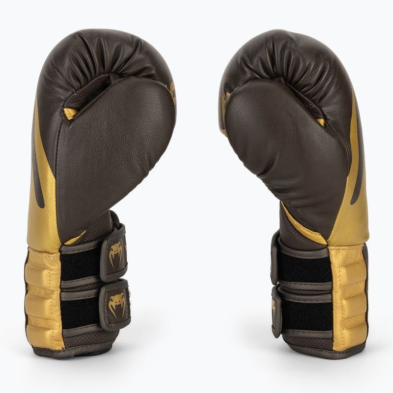 Bokso pirštinės Venum Reverso Boxing chocolate/gold 4