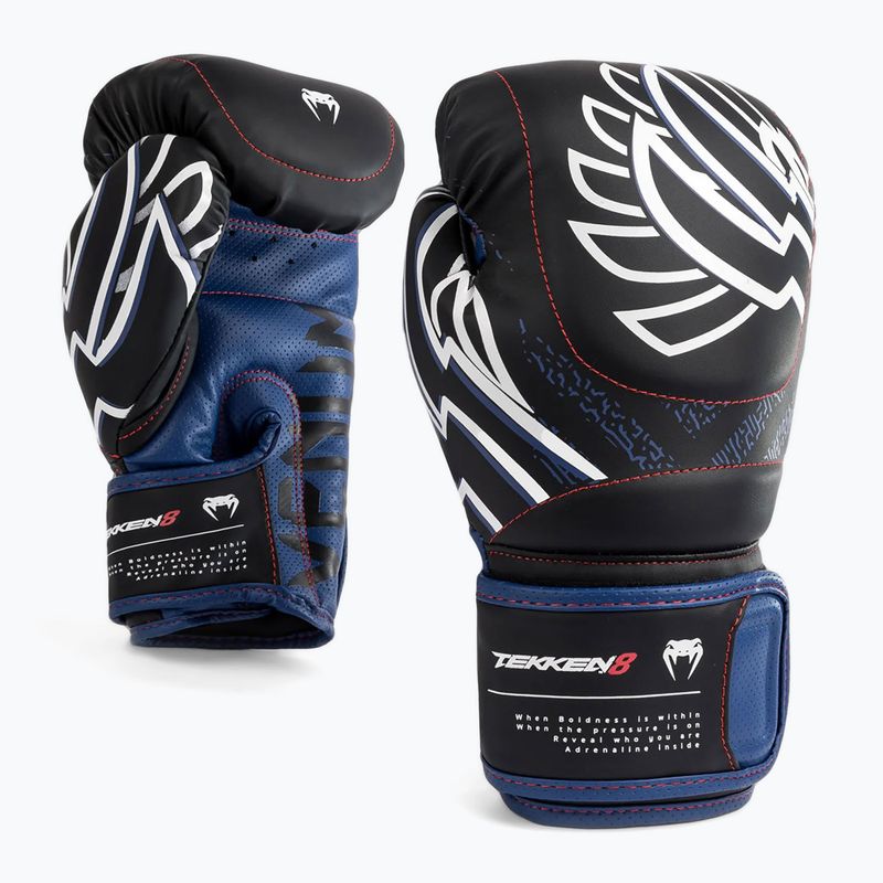Bokso pirštinės Venum X Tekken 8 - Jin Kazama Boxing Gloves blue/black/white 2