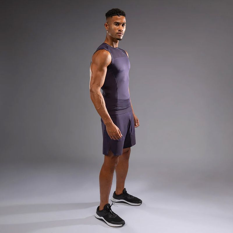 Vyriškas Rashguard Venum G-Fit Air Men'S be rankovių Rashguard tamsiai violetinis 2