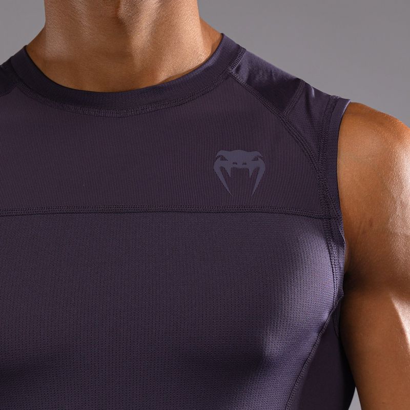 Vyriškas Rashguard Venum G-Fit Air Men'S be rankovių Rashguard tamsiai violetinis 5