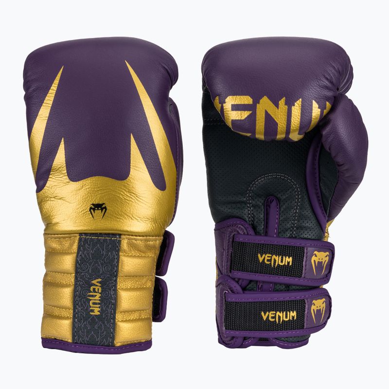 Bokso pirštinės Venum Reverso Boxing dark purple/gold