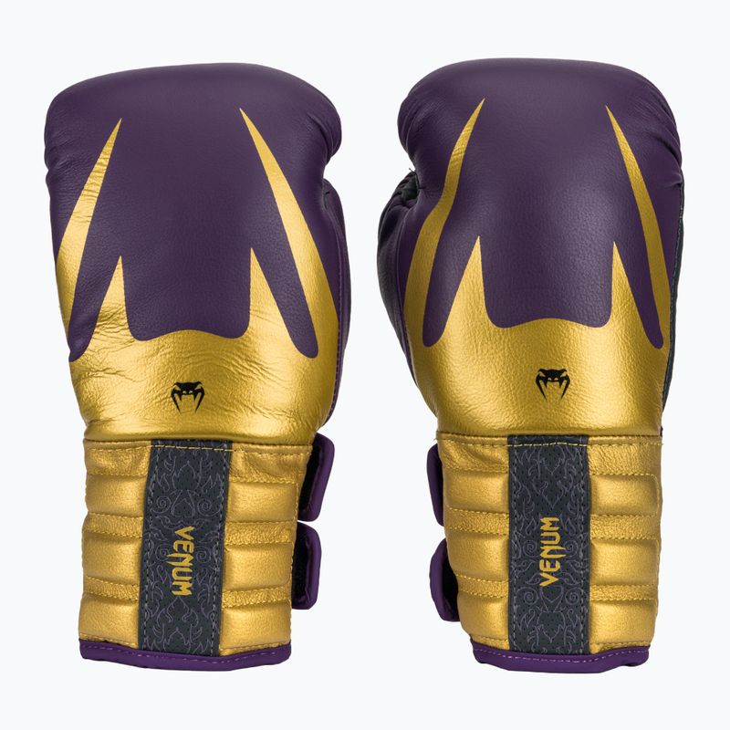 Bokso pirštinės Venum Reverso Boxing dark purple/gold 2