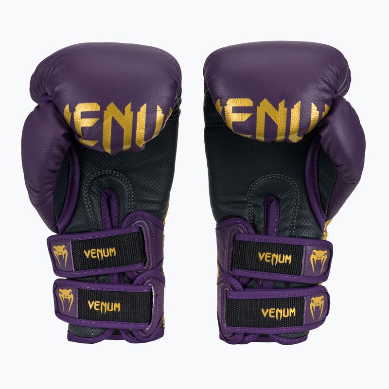 Bokso pirštinės Venum Reverso Boxing dark purple/gold 3