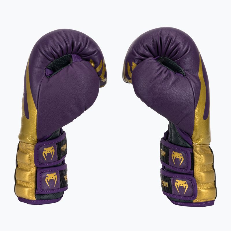 Bokso pirštinės Venum Reverso Boxing dark purple/gold 4