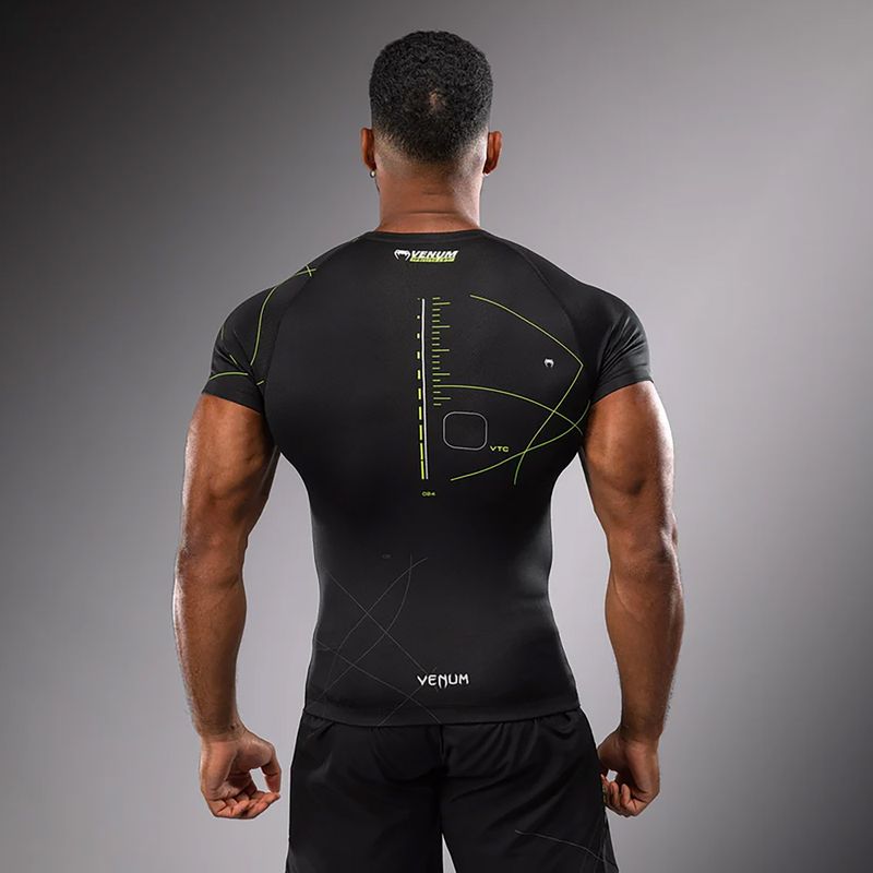 Vyriški treniruočių marškinėliai Venum Training Camp 4.0 Rashguard black/neo green 2
