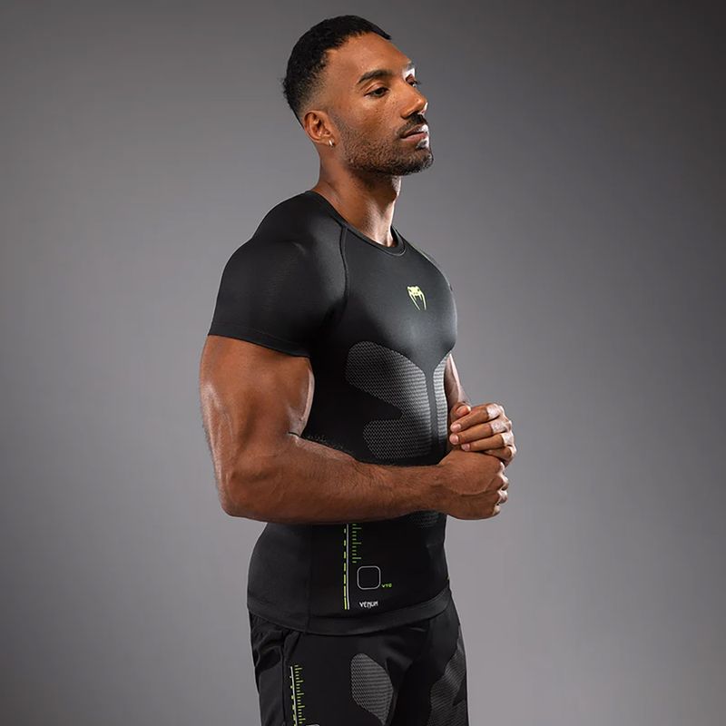 Vyriški treniruočių marškinėliai Venum Training Camp 4.0 Rashguard black/neo green 3