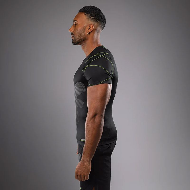 Vyriški treniruočių marškinėliai Venum Training Camp 4.0 Rashguard black/neo green 4