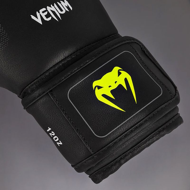 Venum Training Camp 4.0 juodos/neo žalios bokso pirštinės 5