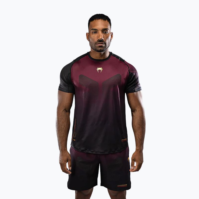 Vyriški treniruočių marškinėliai Venum Tactical XT black/burgundy/gold 2