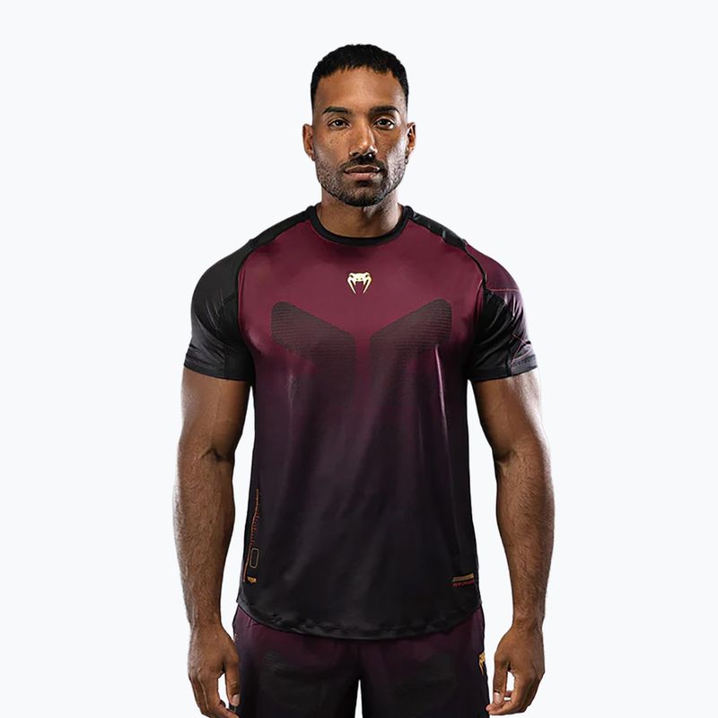 Vyriški treniruočių marškinėliai Venum Tactical XT black/burgundy/gold