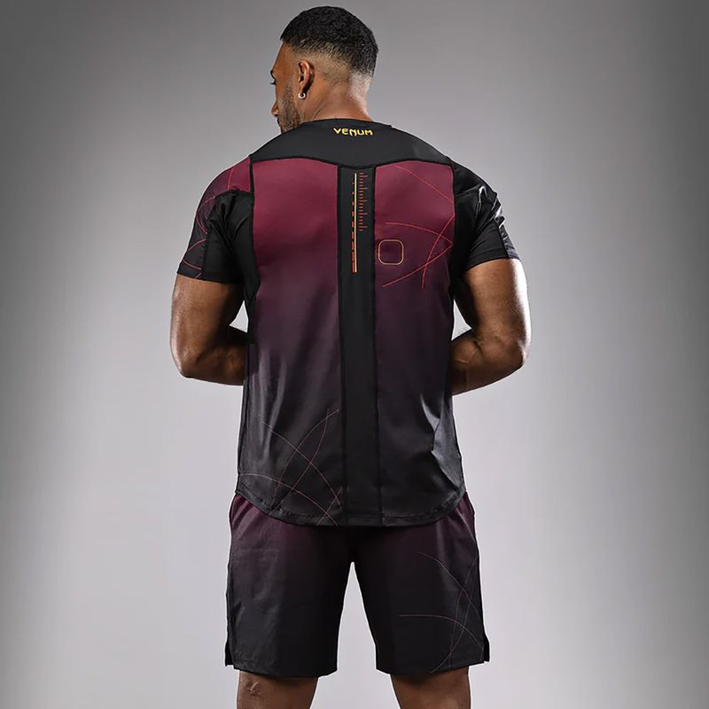 Vyriški treniruočių marškinėliai Venum Tactical XT black/burgundy/gold 4