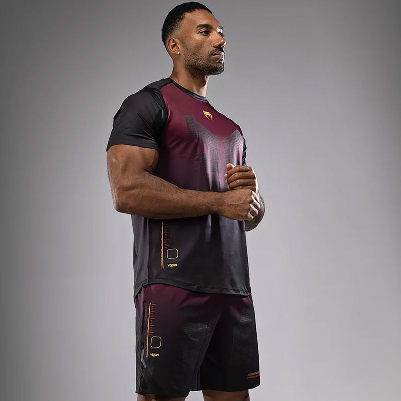 Vyriški treniruočių marškinėliai Venum Tactical XT black/burgundy/gold 5