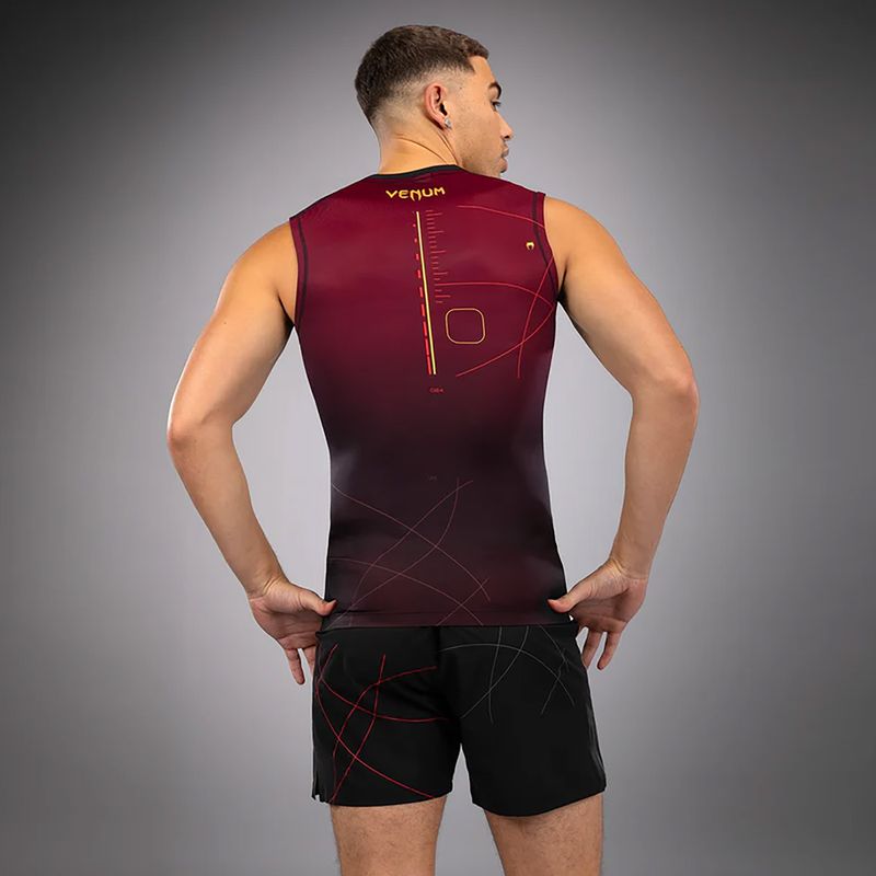 Vyriški treniruočių marškinėliai Venum Tactical XT 05522  Rashguards black/burgundy/gold 3