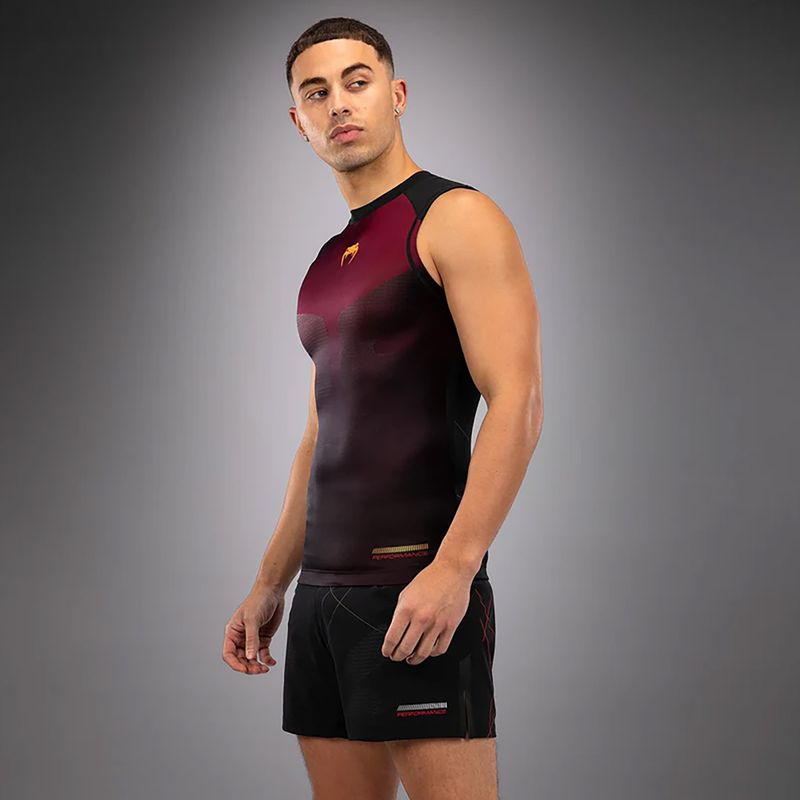 Vyriški treniruočių marškinėliai Venum Tactical XT 05522  Rashguards black/burgundy/gold 4