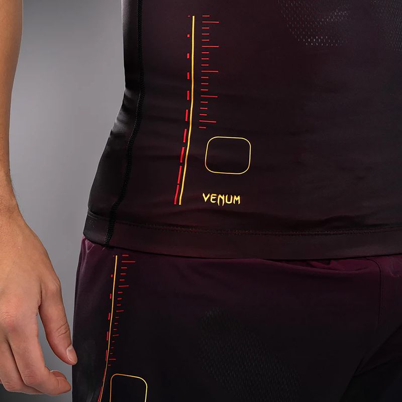 Vyriški treniruočių marškinėliai Venum Tactical XT 05522  Rashguards black/burgundy/gold 5