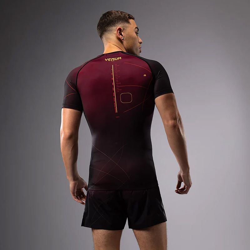 Vyriški treniruočių marškinėliai Venum Tactical XT Rashguards black/burgundy/gold 2