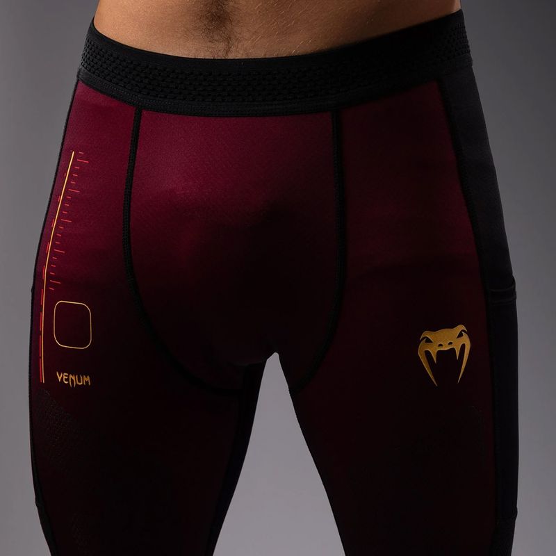 Vyriškos treniruočių tamprės Venum Tactical XT Spats black/burgundy/gold 6