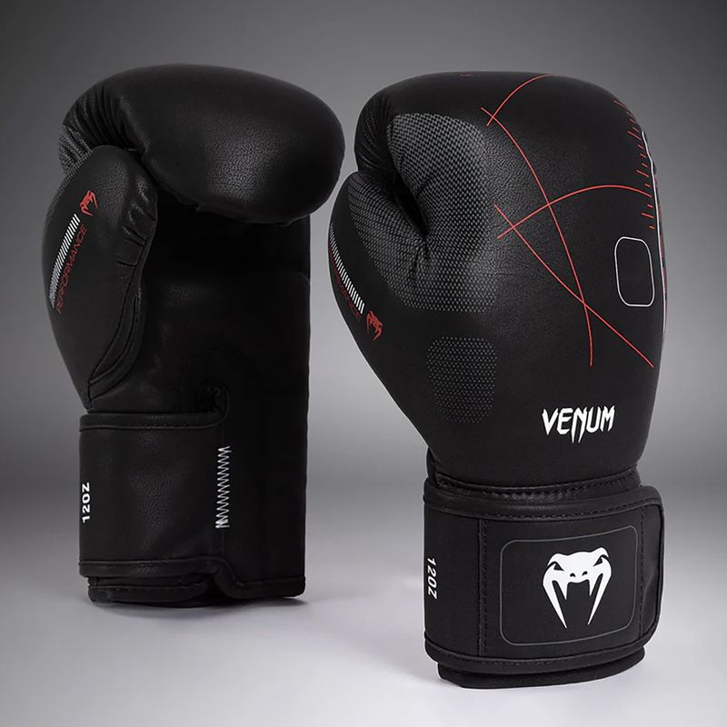 Bokso pirštinės Venum Tactical XT black/fire red 2