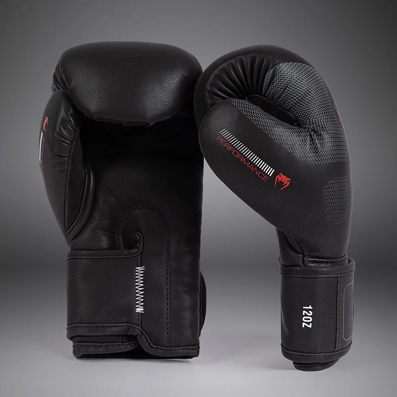 Bokso pirštinės Venum Tactical XT black/fire red 3