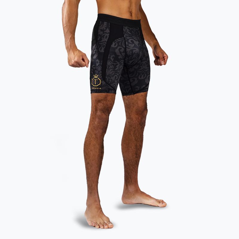 Vyriški treniruočių šortai Venum x Ilia Topuria Unmatched Vale Tudo black/gold 5