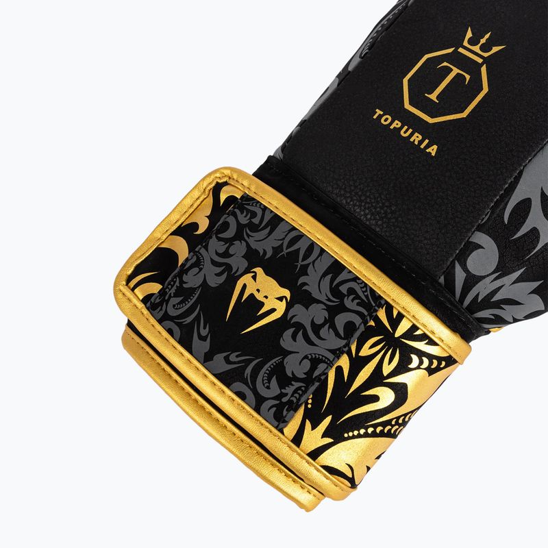 Bokso pirštinės Venum x Ilia Topuria Unmatched Boxing black/gold 7