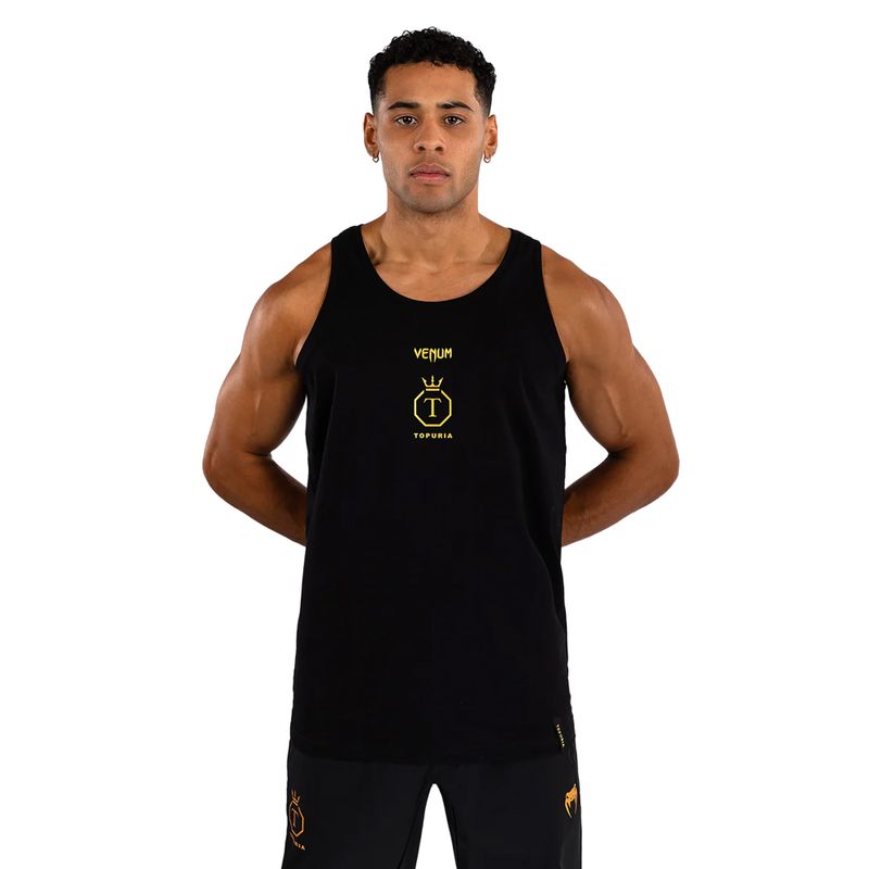 Vyriškas treniruočių tank topas Venum x Ilia Topuria Unmatched black/gold 3