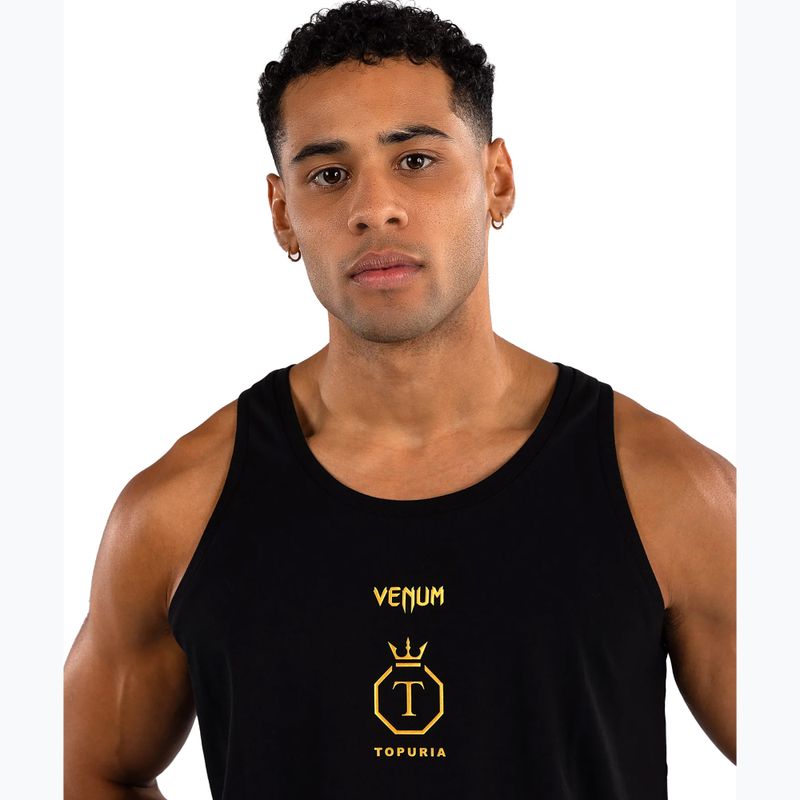 Vyriškas treniruočių tank topas Venum x Ilia Topuria Unmatched black/gold 4