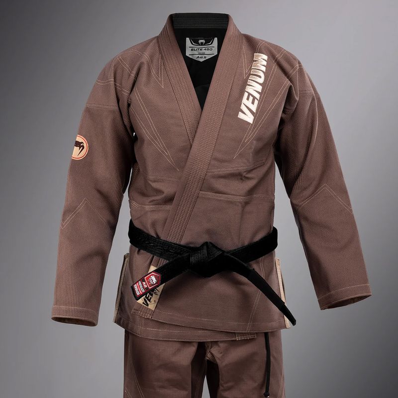 GI braziliškojo jiu-jitsu Venum Elite 5.0 šokoladinės rudos spalvos 4