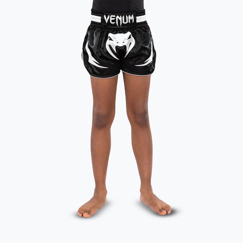 Venum Inferno Muay Thai Jr vaikų treniruočių šortai juodi