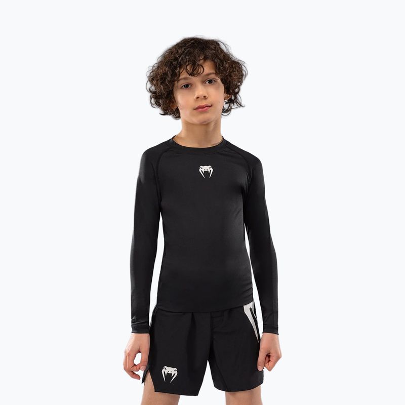 Vaikiški treniruočių marškinėliai ilgomis rankovėmis Venum Contender Rashguards Jr black 2