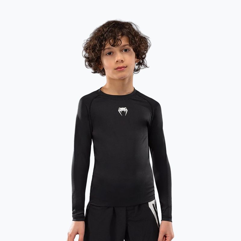 Vaikiški treniruočių marškinėliai ilgomis rankovėmis Venum Contender Rashguards Jr black