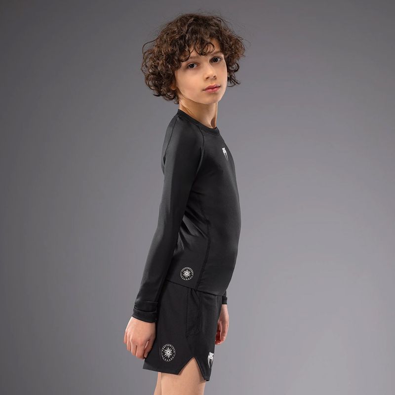 Vaikiški treniruočių marškinėliai ilgomis rankovėmis Venum Contender Rashguards Jr black 4