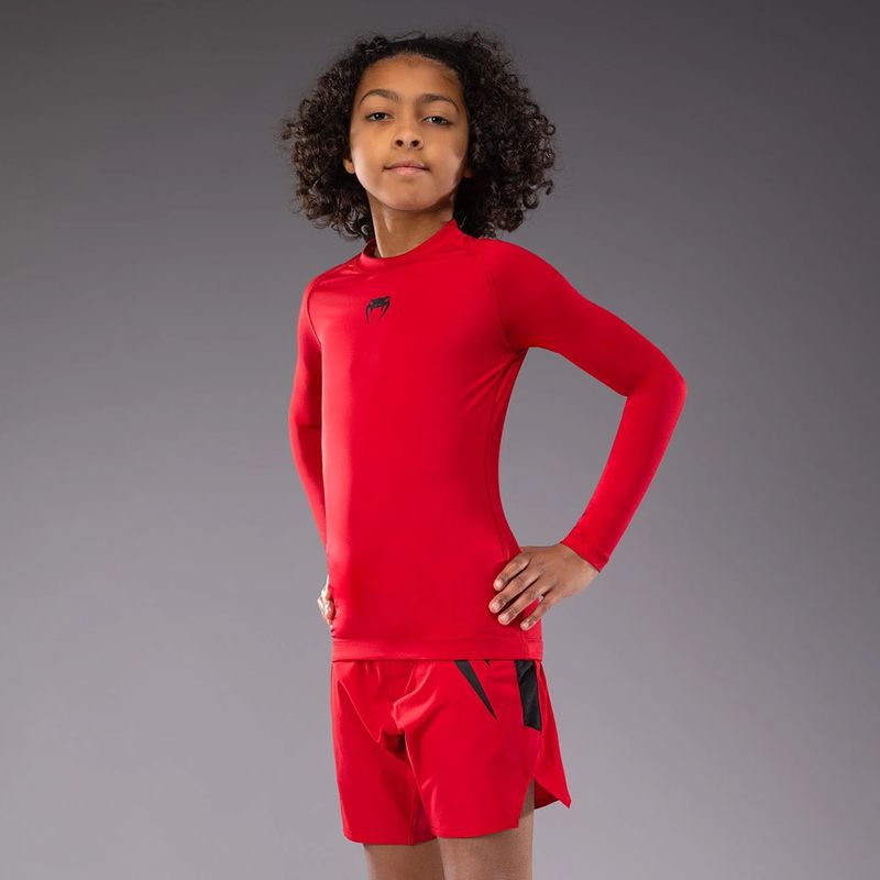 Vaikiški treniruočių marškinėliai ilgomis rankovėmis Venum Contender Rashguards Jr cherry red 4