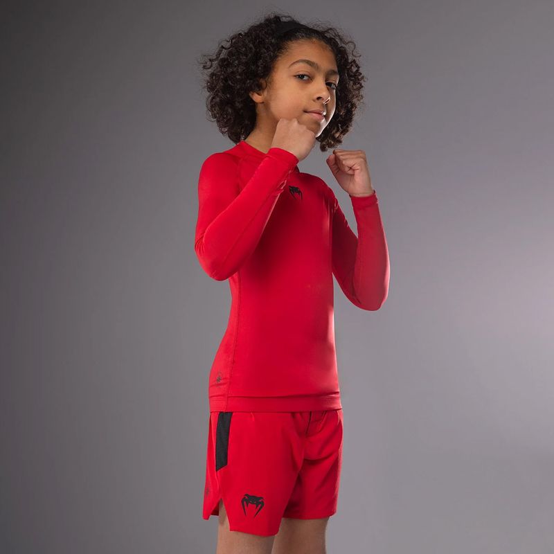 Vaikiški treniruočių marškinėliai ilgomis rankovėmis Venum Contender Rashguards Jr cherry red 5