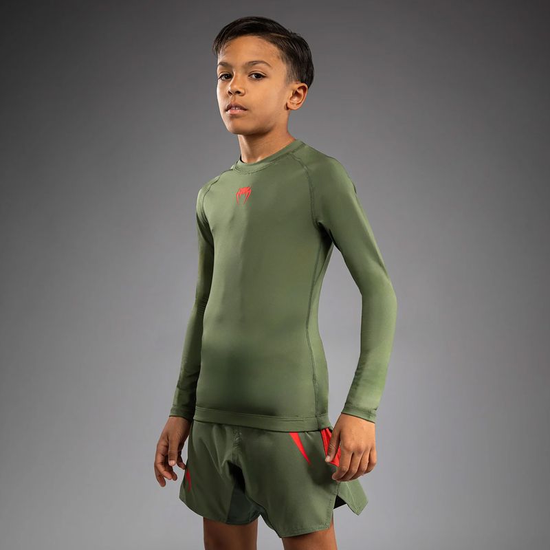 Vaikiškas treniruočių ilgomis rankovėmis marškinėlis Venum Contender Rashguards Jr khaki 4