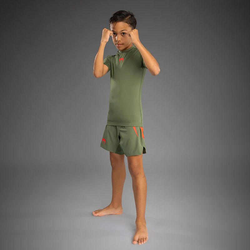 Vaikiški treniruočių marškinėliai Venum Contender Rashguards Jr khaki 2