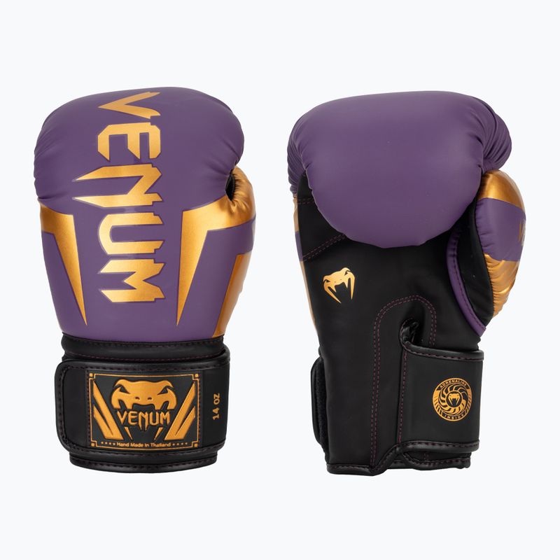 Venum Elite tamsiai violetinės bokso pirštinės
