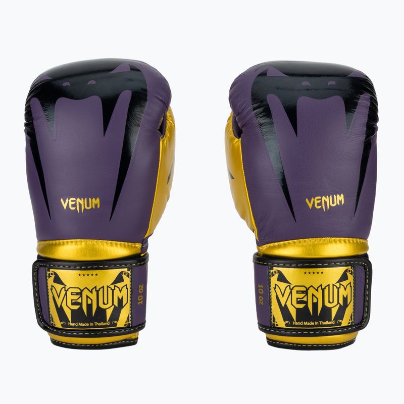 Venum Giant 3.0 tamsiai violetinės/auksinės bokso pirštinės 2