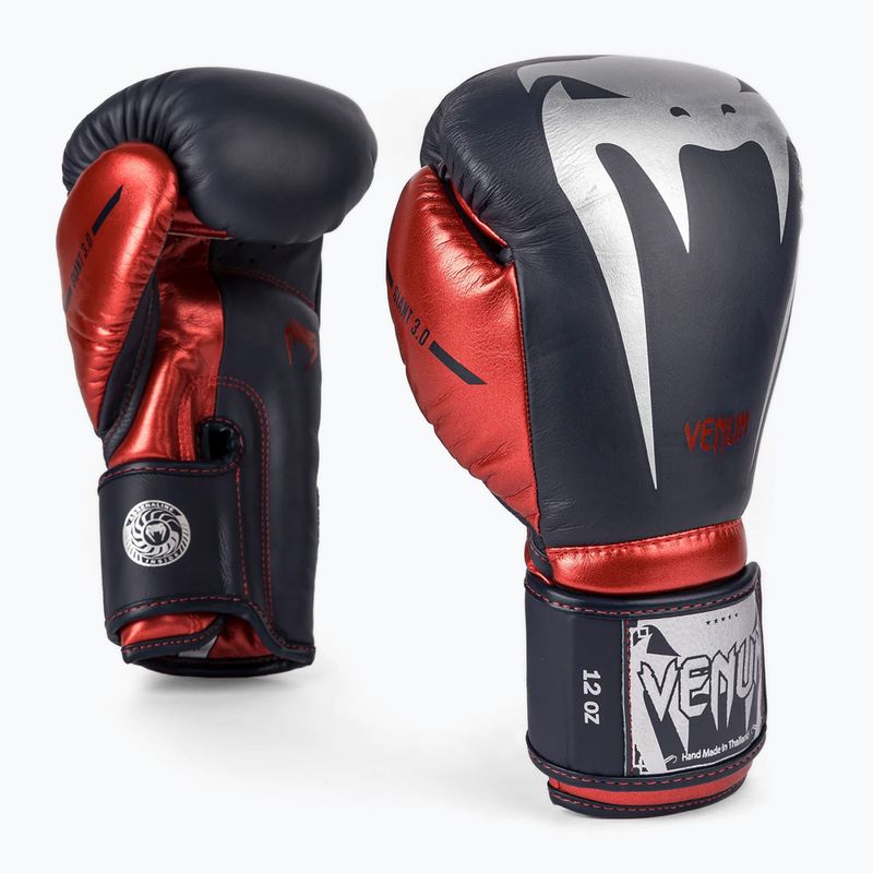 Venum Giant 3.0 bokso pirštinės tamsiai mėlynos/raudonos spalvos 2
