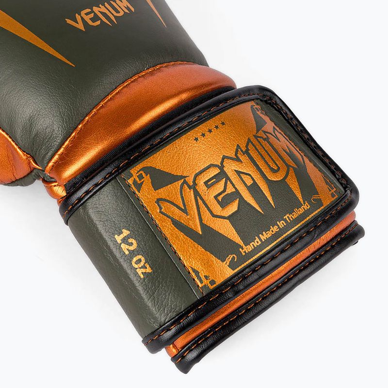 "Venum Giant 3.0" chaki/bronzos spalvos bokso pirštinės 3