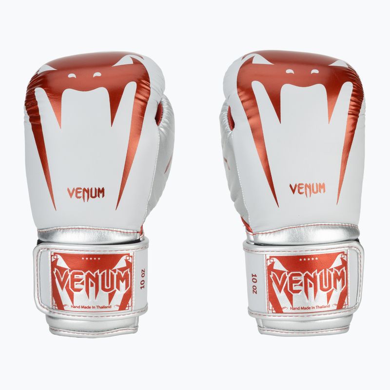Venum Giant 3.0 raudonos/sidabrinės bokso pirštinės 2