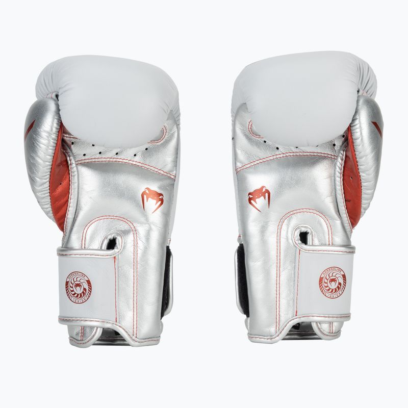 Venum Giant 3.0 raudonos/sidabrinės bokso pirštinės 3