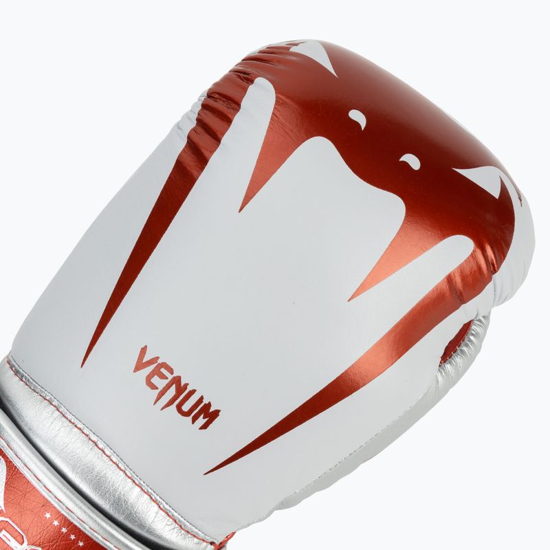 Venum Giant 3.0 raudonos/sidabrinės bokso pirštinės 5