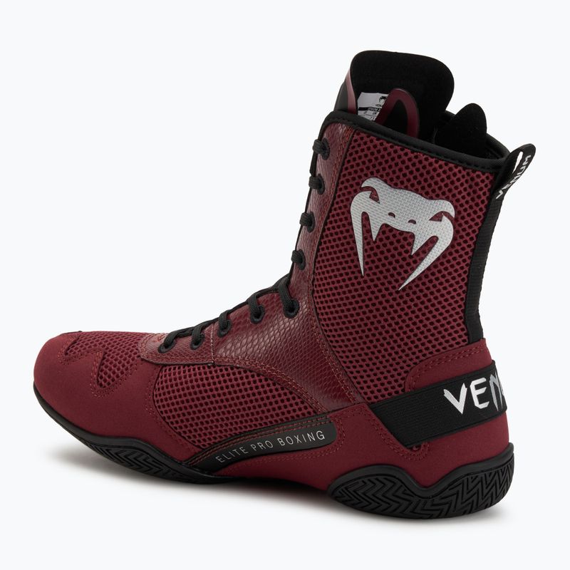 "Venum Elite" bokso bateliai vyno spalvos / sidabro spalvos logotipas 3