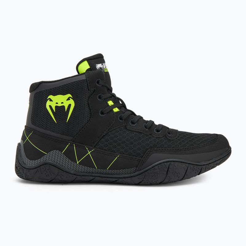 Moteriški batai Venum Training Camp 4.0 Wrestling black/neo green 2
