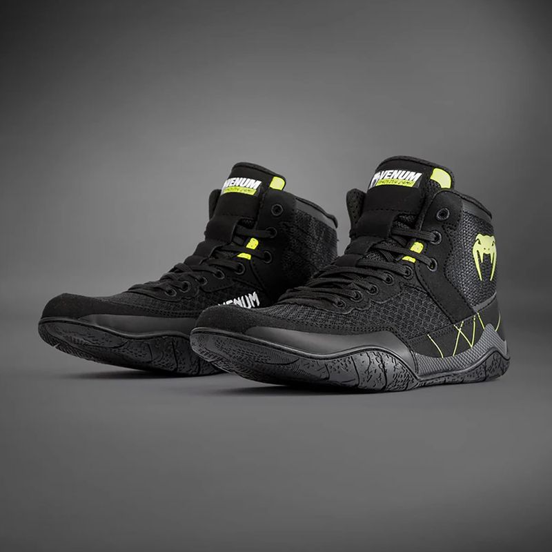 Moteriški batai Venum Training Camp 4.0 Wrestling black/neo green 2