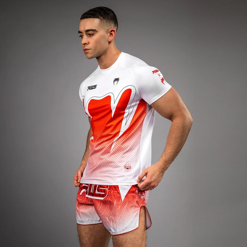Vyriški marškinėliai Venum x RWS 2.0 Dry-Tech white/red 4