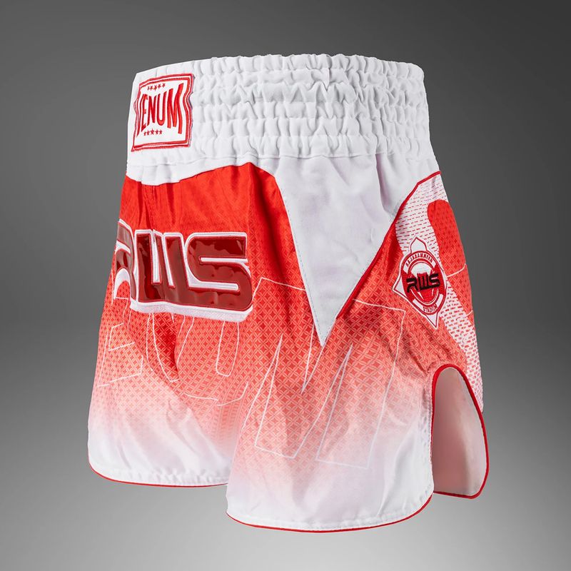 Vyriški treniruočių šortai Venum x RWS 2.0 Muay Thai white/red 3